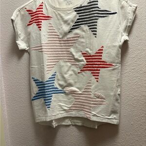 Tommy Hilfiger Kids Star Tee - White with Red, Blue, Black, and Pink